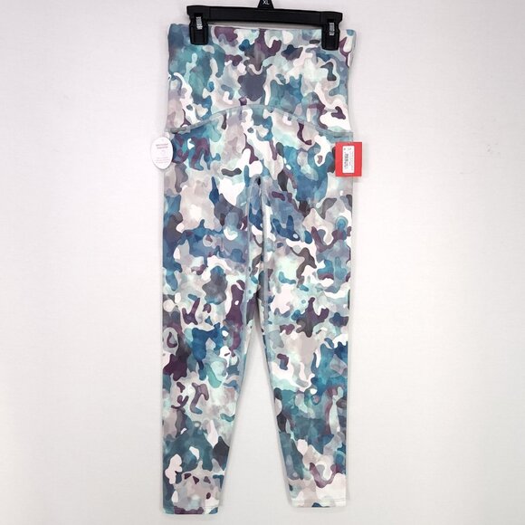 Spanx Legging Womens Small  7/8 Booty Boost Painted Camo Pink Active Yoga Pants - Picture 2 of 16